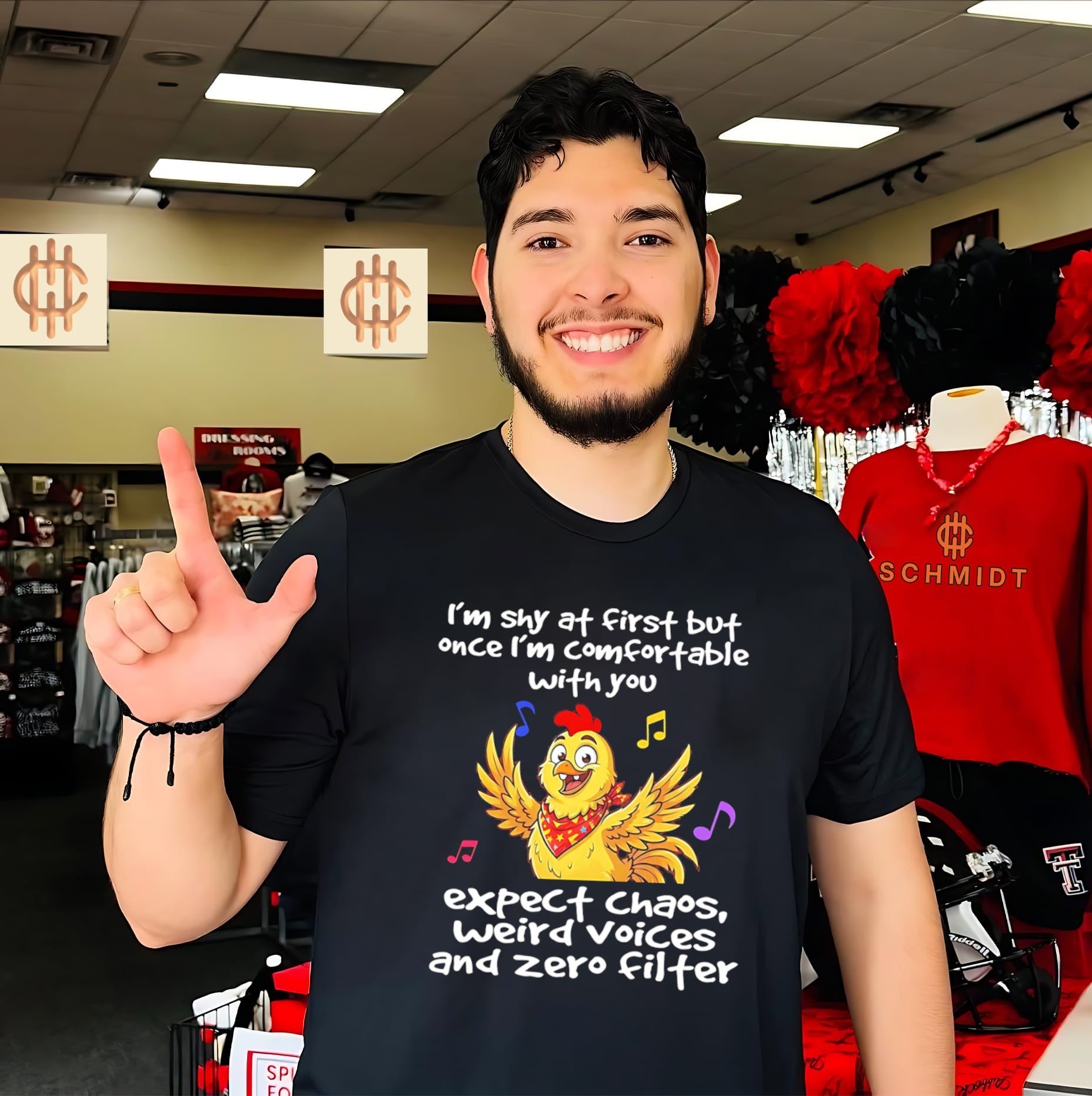 I’m shy at first but once I’m comfortable with you expect chaos weird voices and zero filter shirt
