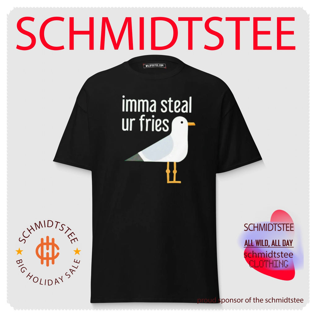 Imma Steal Ur Fries Seagull funny bird beach humor shirt