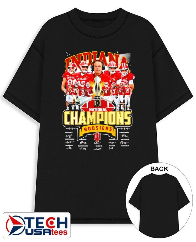 Indiana Football CFP 2026 National Champions players signature shirt