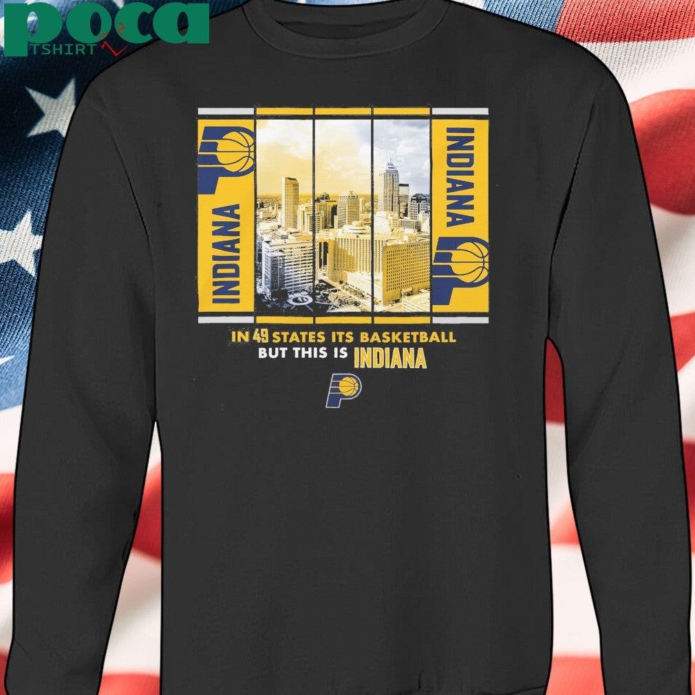 Indiana Pacers Stadium Essentials Unisex Skyline Boxout T-Shirt