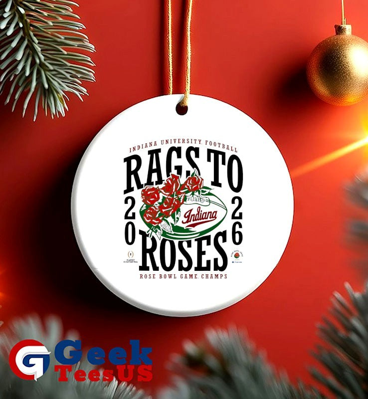 Indiana University Football Rags to Roses 2026 Rose Bowl Champs T-shirt