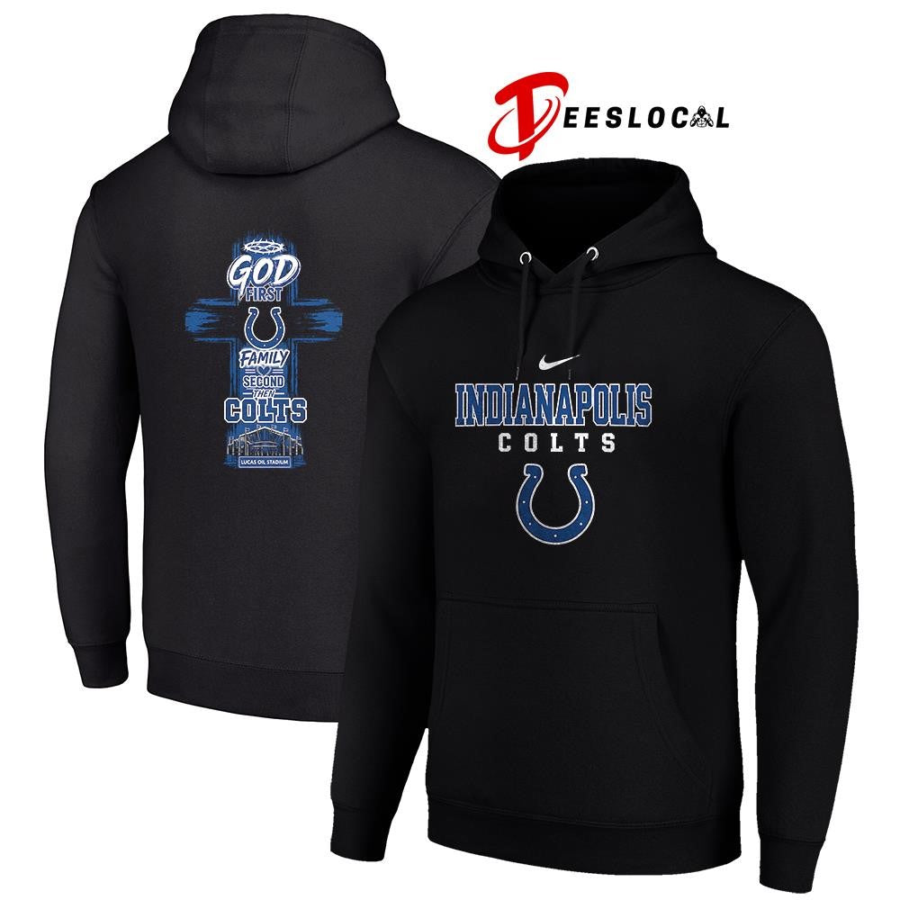 Indianapolis Colts God first family second cross shirt
