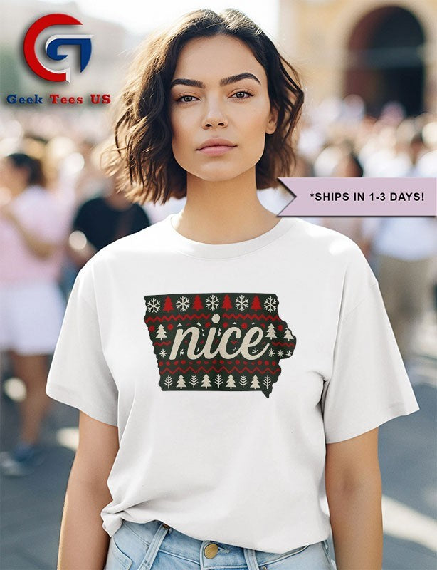 Iowa Nice ugly Christmas shirt