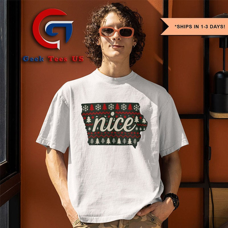 Iowa Nice ugly Christmas shirt