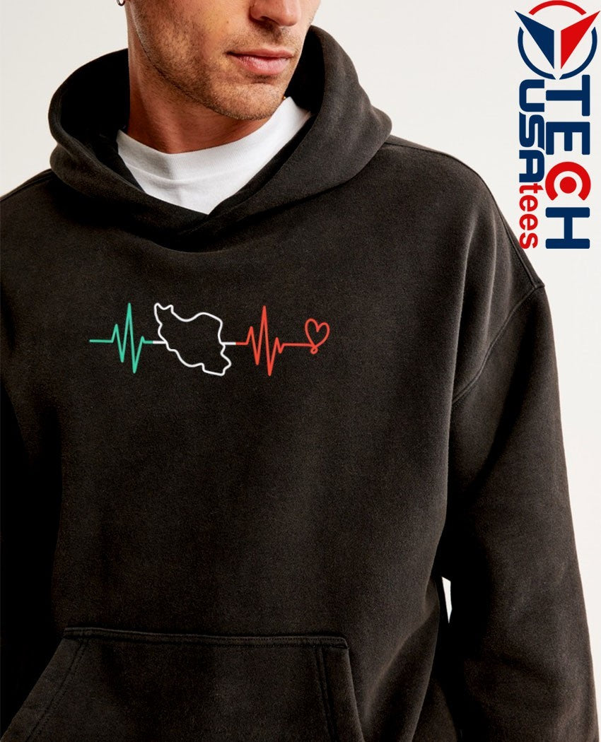 Iran Map heartbeat shirt