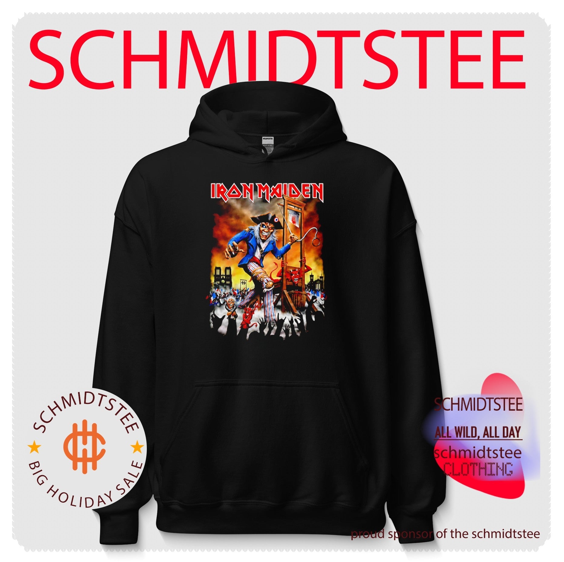 Iron Maiden Eddie Guillotine French Revolution France Tour Shirt