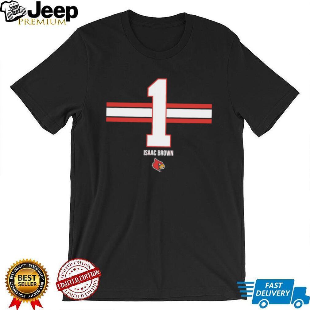 Isaac Brown 1 Louisville Cardinals NCAA Number and Name shirt