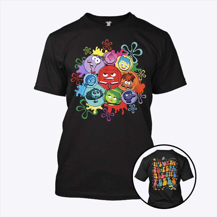 It’s Okay To Feel All The Feels Mental Health T Shirt