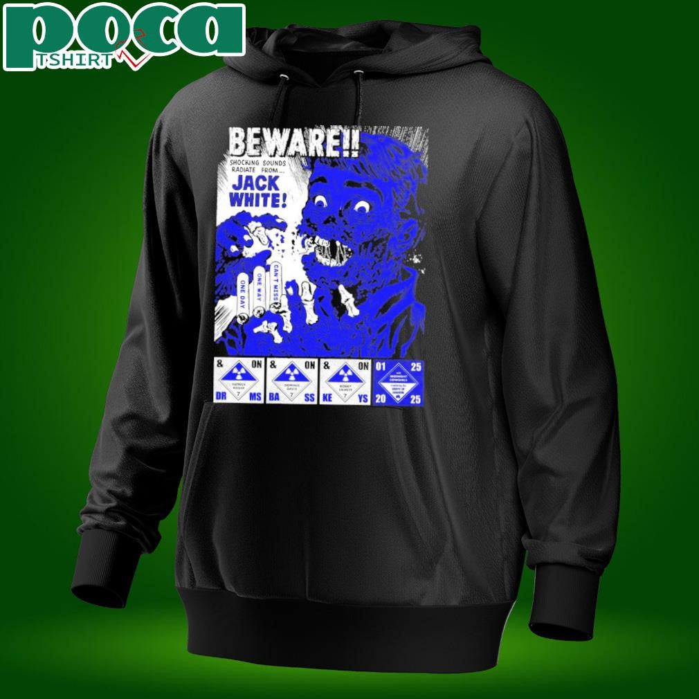 Jack White Gig Poster For Show In Anaheim CA At Grove of Anaheim On January 25 2025 Beware Shocking Sounds Radiate From Jack White Unisex T-Shirt