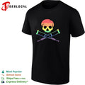 Jackass skull and crutches rainbow pride shirt