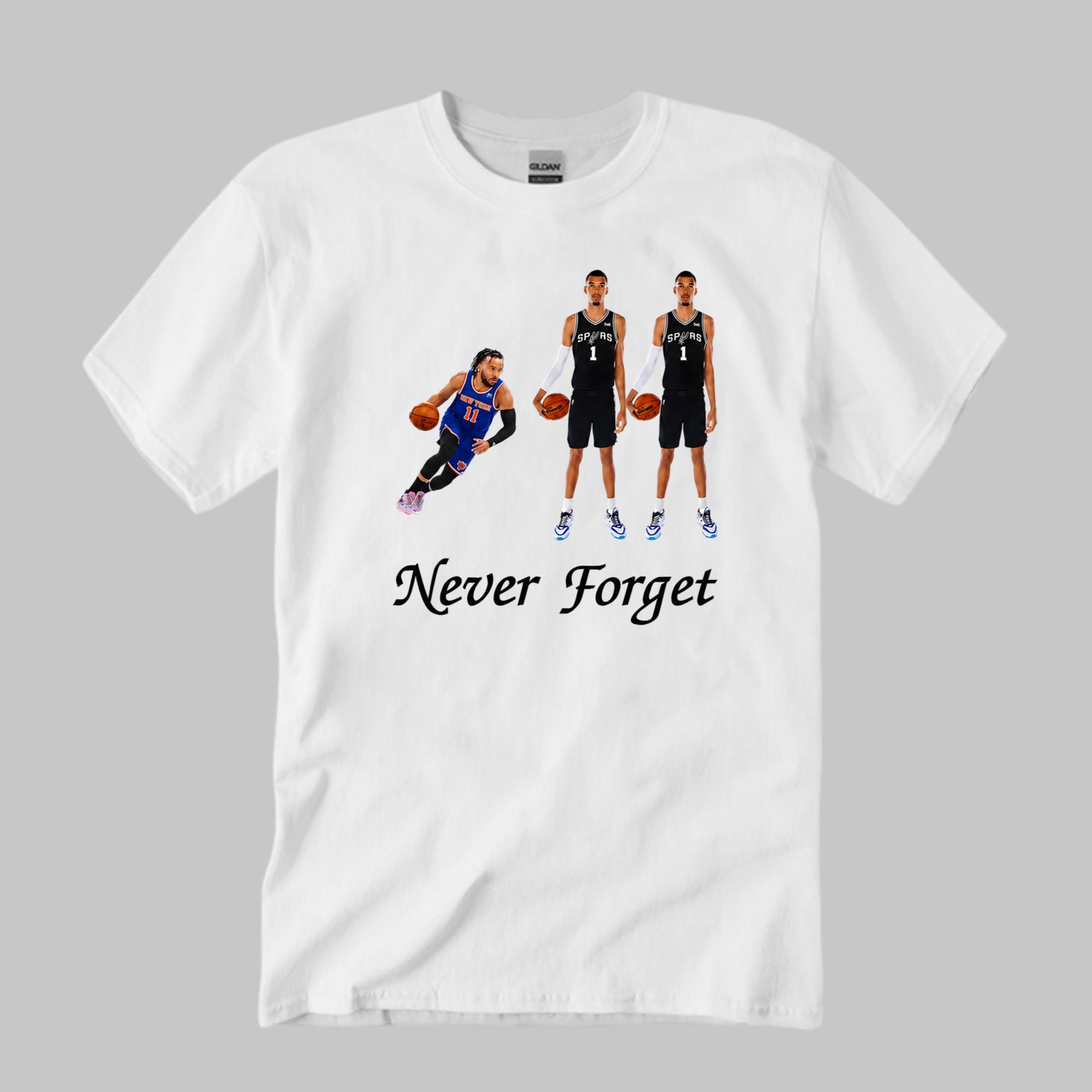 Jalen Brunson And Victor Wembanyama Never Forget Shirt
