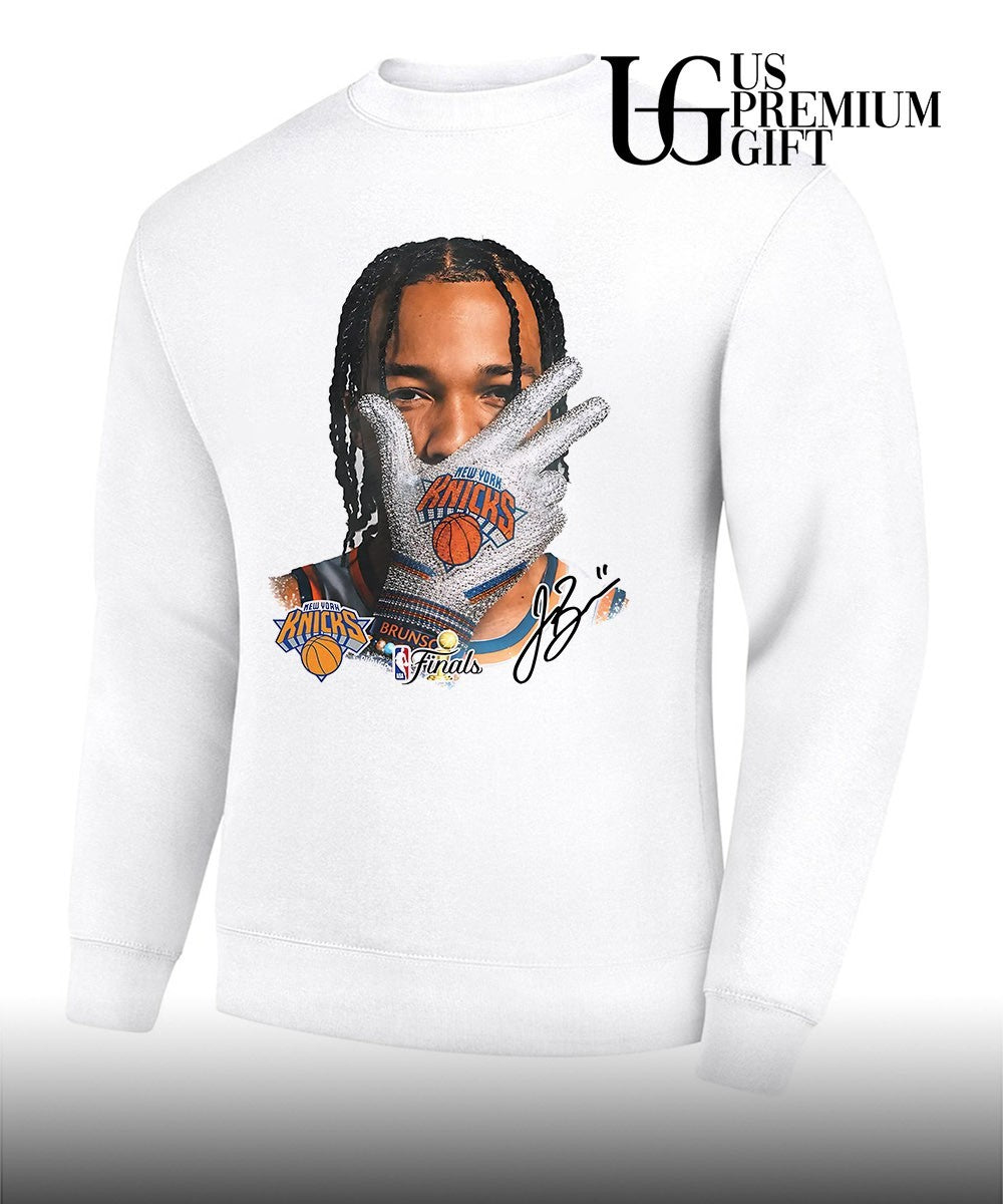 Jalen Brunson Iced Out Glove Knicks finals portrait T-shirt