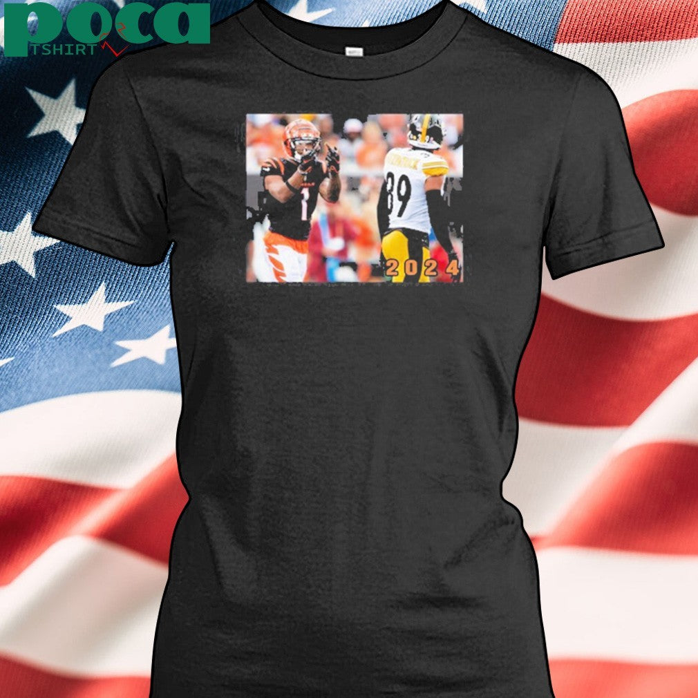 Jamar Chase Flipping Off Giving The Finger To Minkah Fitzpatrick 2024 Tee Shirt