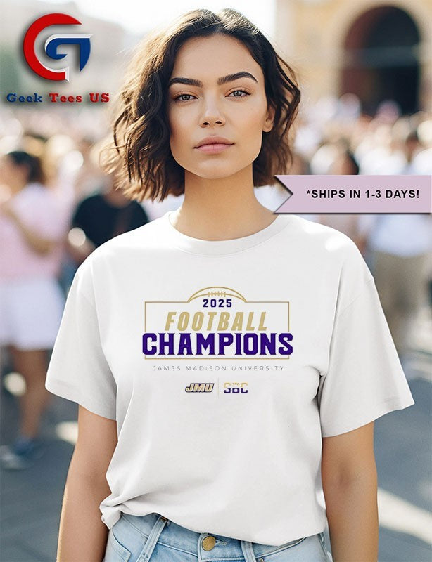 James Madison Dukes 2025 SBC football Champions shirt