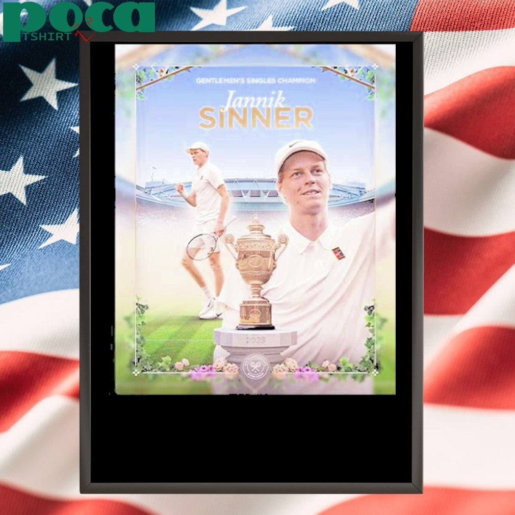 Jannik Sinner World No.1 Defeats Carlos Alcaraz To Claim Wimbledon Champion 2025 Vintage T-shirt