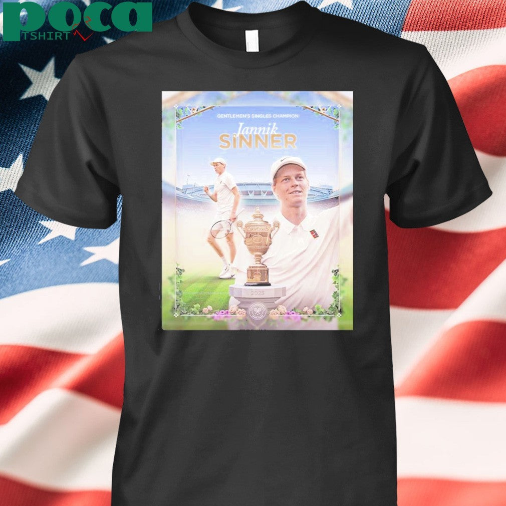 Jannik Sinner World No.1 Defeats Carlos Alcaraz To Claim Wimbledon Champion 2025 Vintage T-shirt