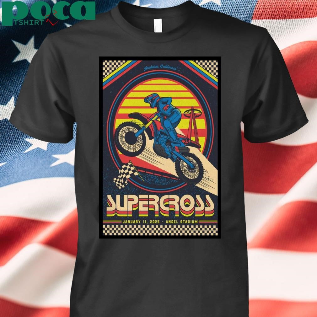 January 11, 2025 Anaheim California Supercross AMA Poster T-Shirt