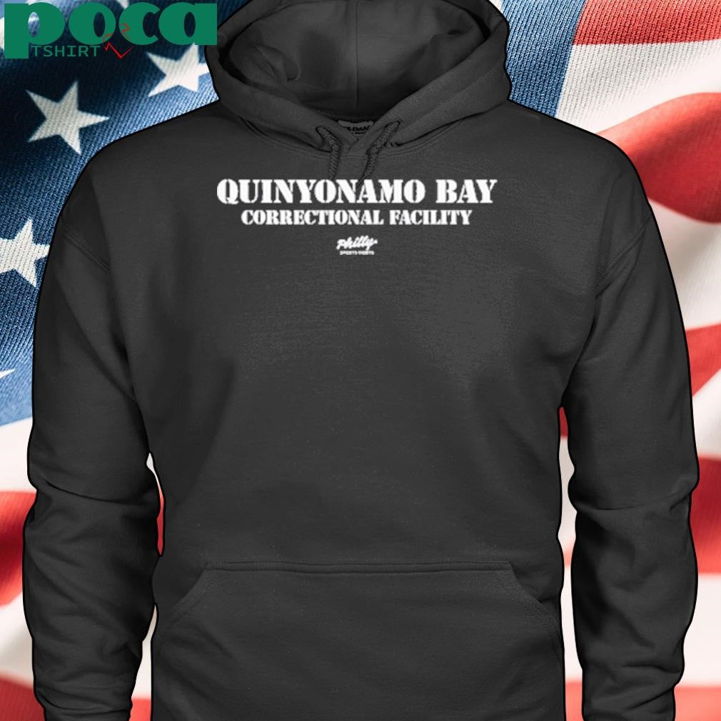 Jason Kelce Wearing Quinyonamo Bay Correctional Facility T-Shirt