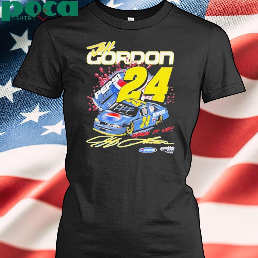 Jeff Gordon Pepsi open it up signature shirt