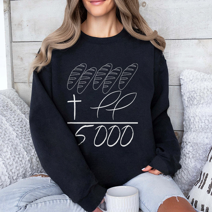 Jesus 2 Fishes 5 Loaves Of Bread Miracle Feeding 5000 Shirt