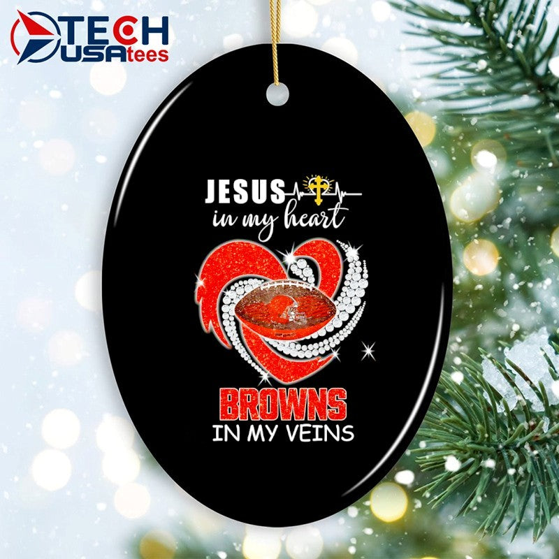 Jesus in my heart Cleveland Browns in my veins rhinestone shirt