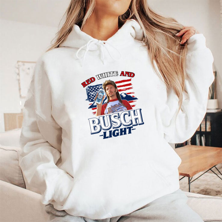 Joe Dirt 4th of July Red White and Busch Light T Shirt