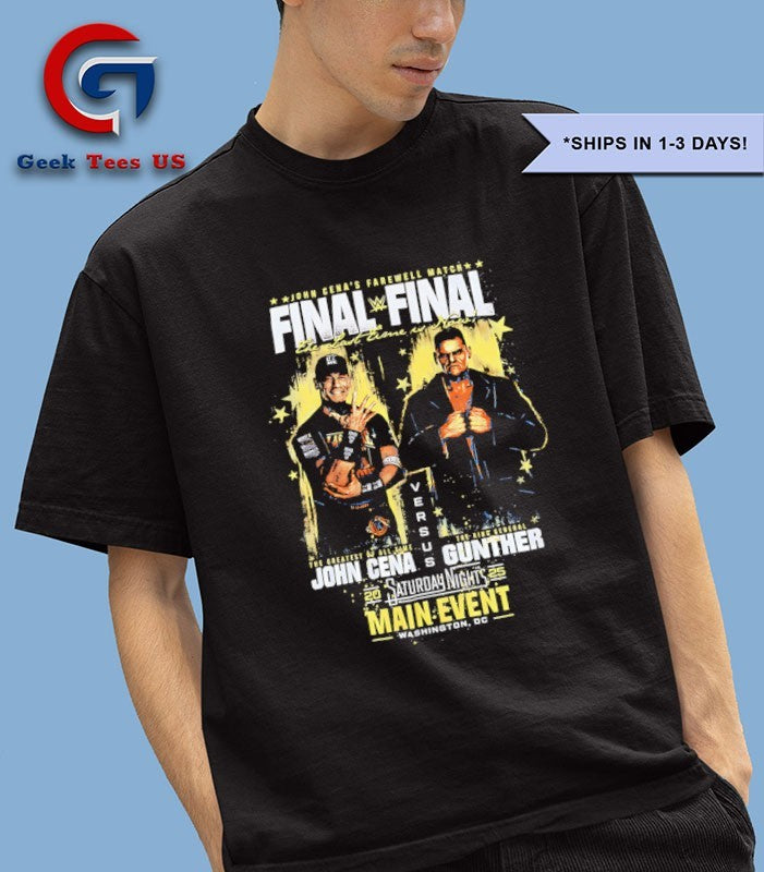 John Cena and Gunther John Cena’s Farewell Match Final Saturday Nights Main Event signature shirt
