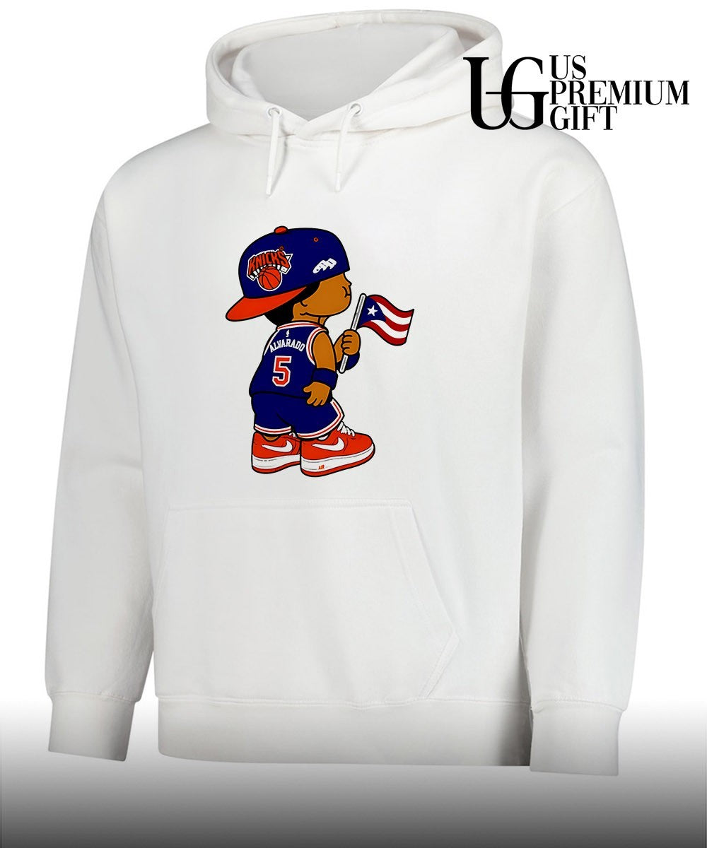 Jose Alvarado Knicks Puerto Rico flag shirt