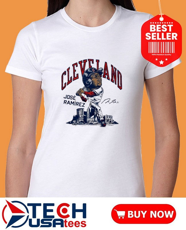 Jose Ramirez Cleveland Guardians superstar caricature signature shirt