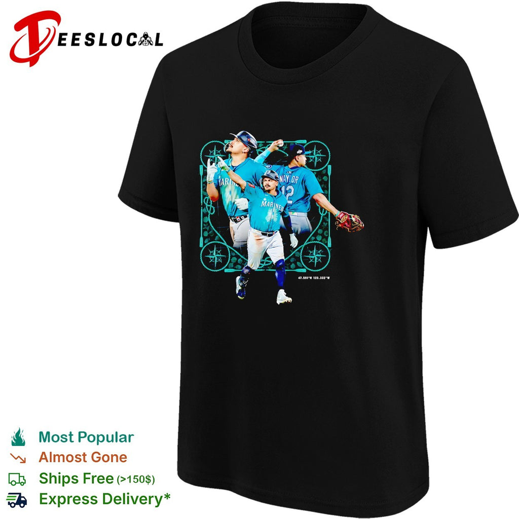 Josh Naylor Seattle Mariners celebration catch shirt