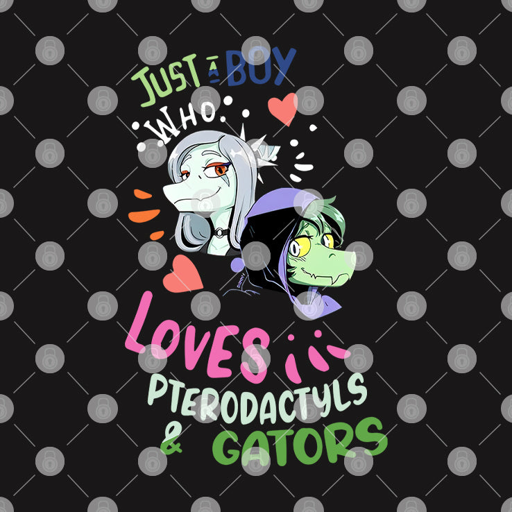 Just A Boy Who Loves Pterodactyls And Gators T Shirt