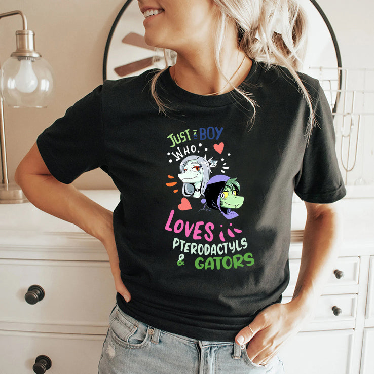 Just A Boy Who Loves Pterodactyls And Gators T Shirt