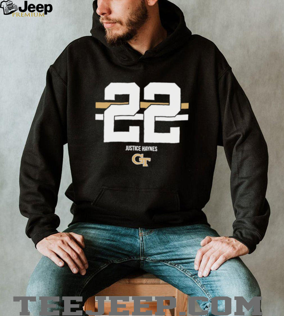 Justice Haynes 22 Georgia Tech NCAA Number and Name shirt