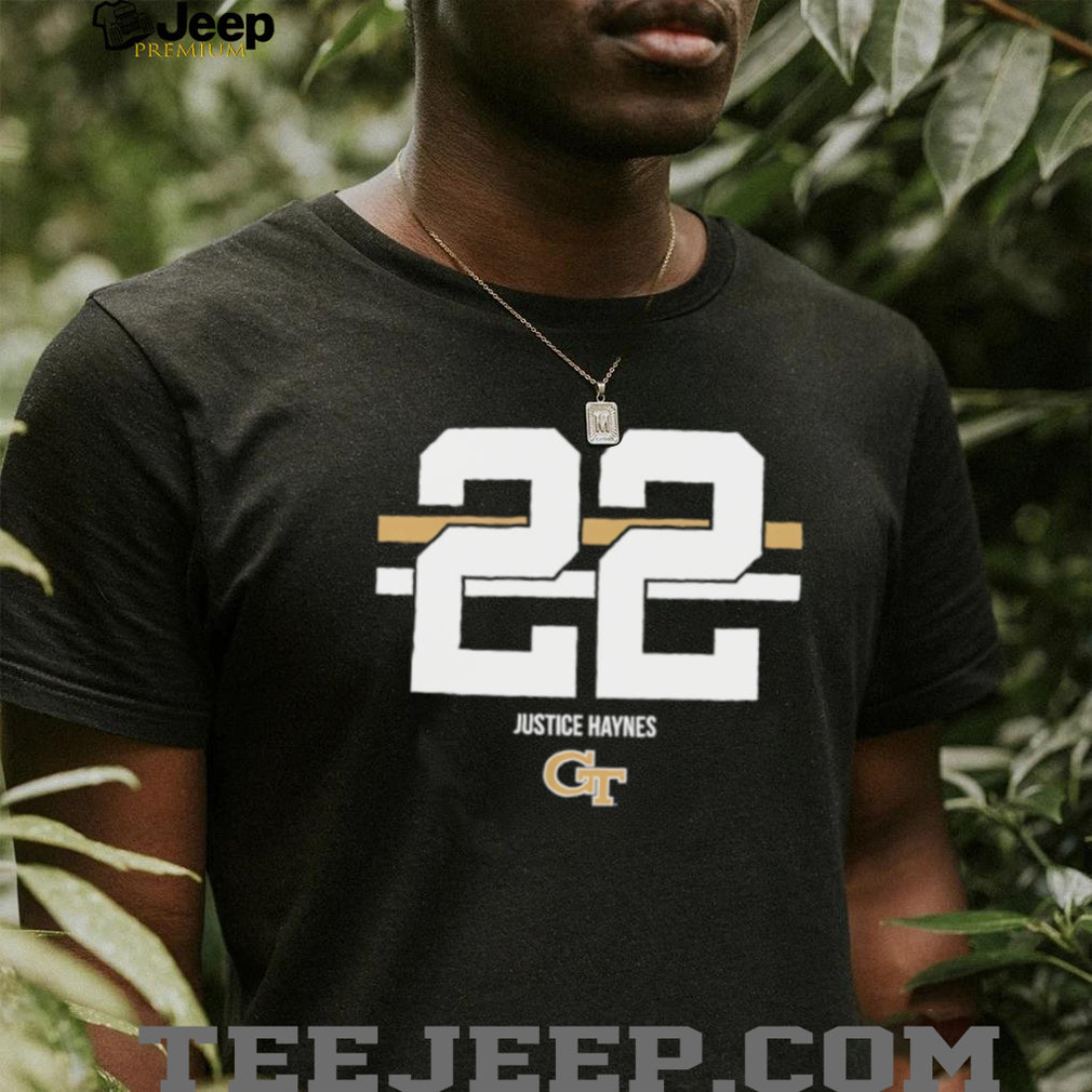 Justice Haynes 22 Georgia Tech NCAA Number and Name shirt