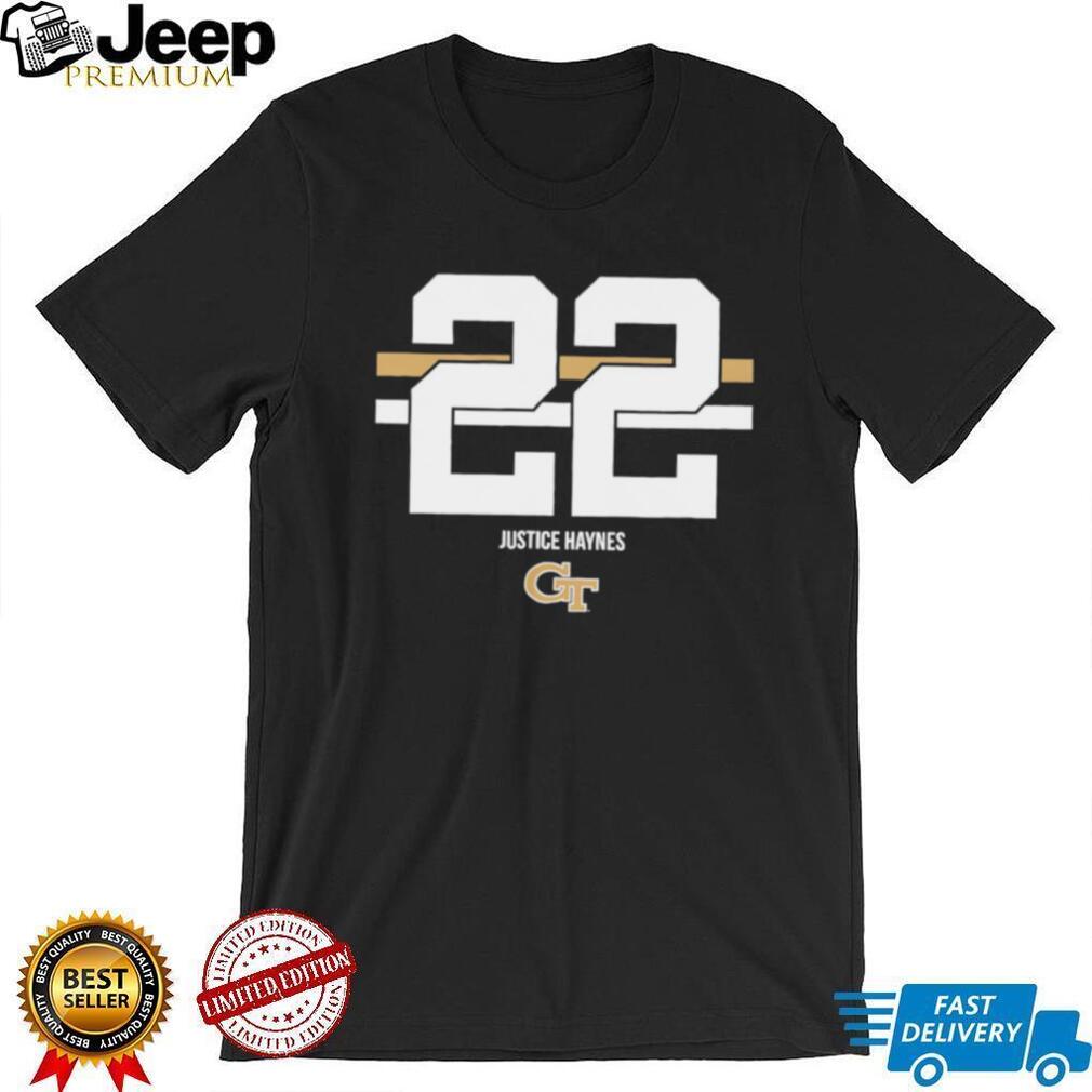 Justice Haynes 22 Georgia Tech NCAA Number and Name shirt
