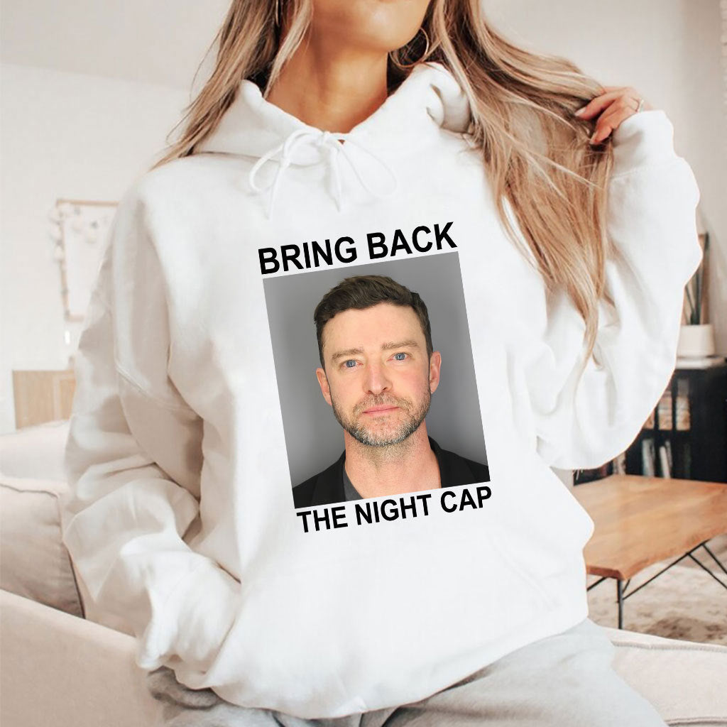 Justin Timberlake Mugshot Bring Back The Night Cap T Shirt