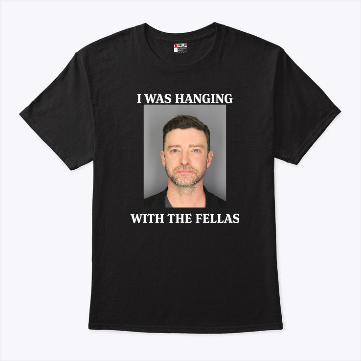 Justin Timberlake Mugshot I Was Hanging With The Fellas T Shirt