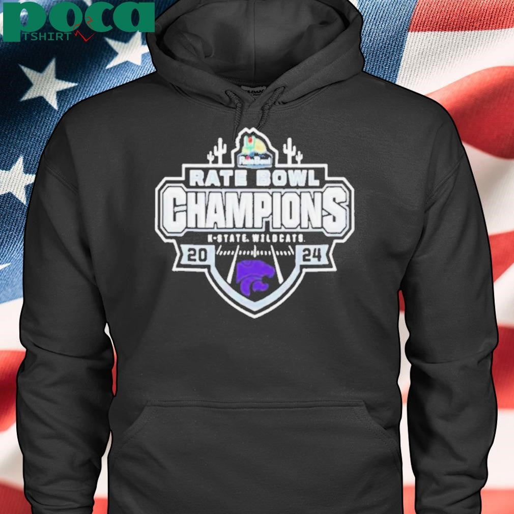 K State Wildcats Rate Bowl Champions 2024 Champ Logo NCAAF Bowl Games T Shirts