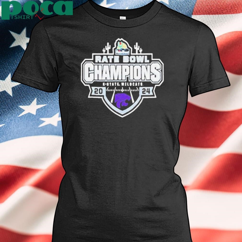 K State Wildcats Rate Bowl Champions 2024 Champ Logo NCAAF Bowl Games T Shirts