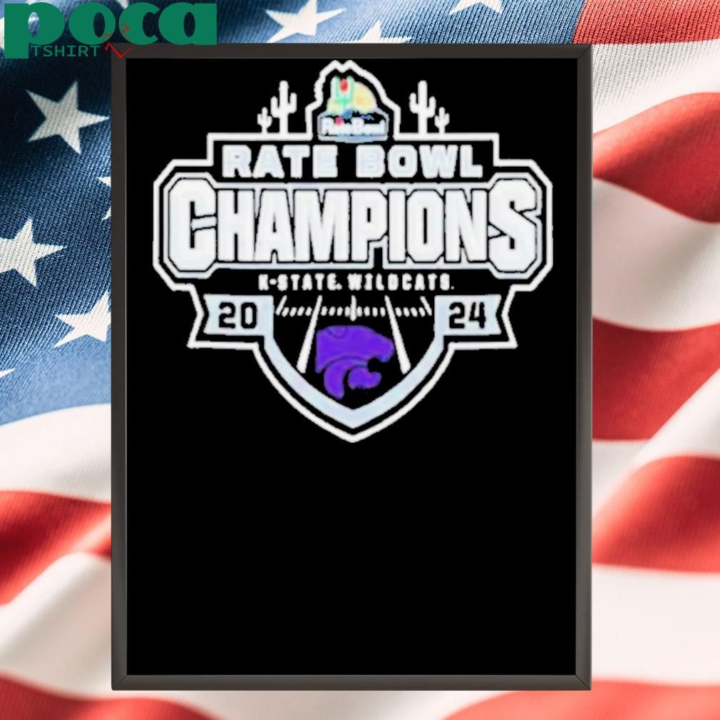 K State Wildcats Rate Bowl Champions 2024 Champ Logo NCAAF Bowl Games T Shirts