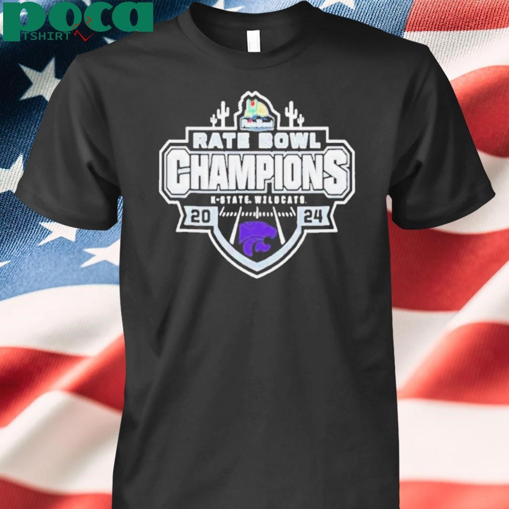 K State Wildcats Rate Bowl Champions 2024 Champ Logo NCAAF Bowl Games T Shirts