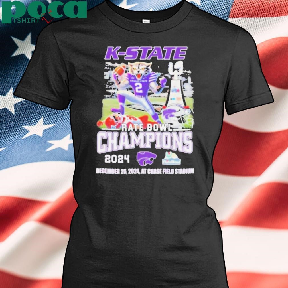 K State Wildcats Rate Bowl Champions 2024 Mascot T Shirts