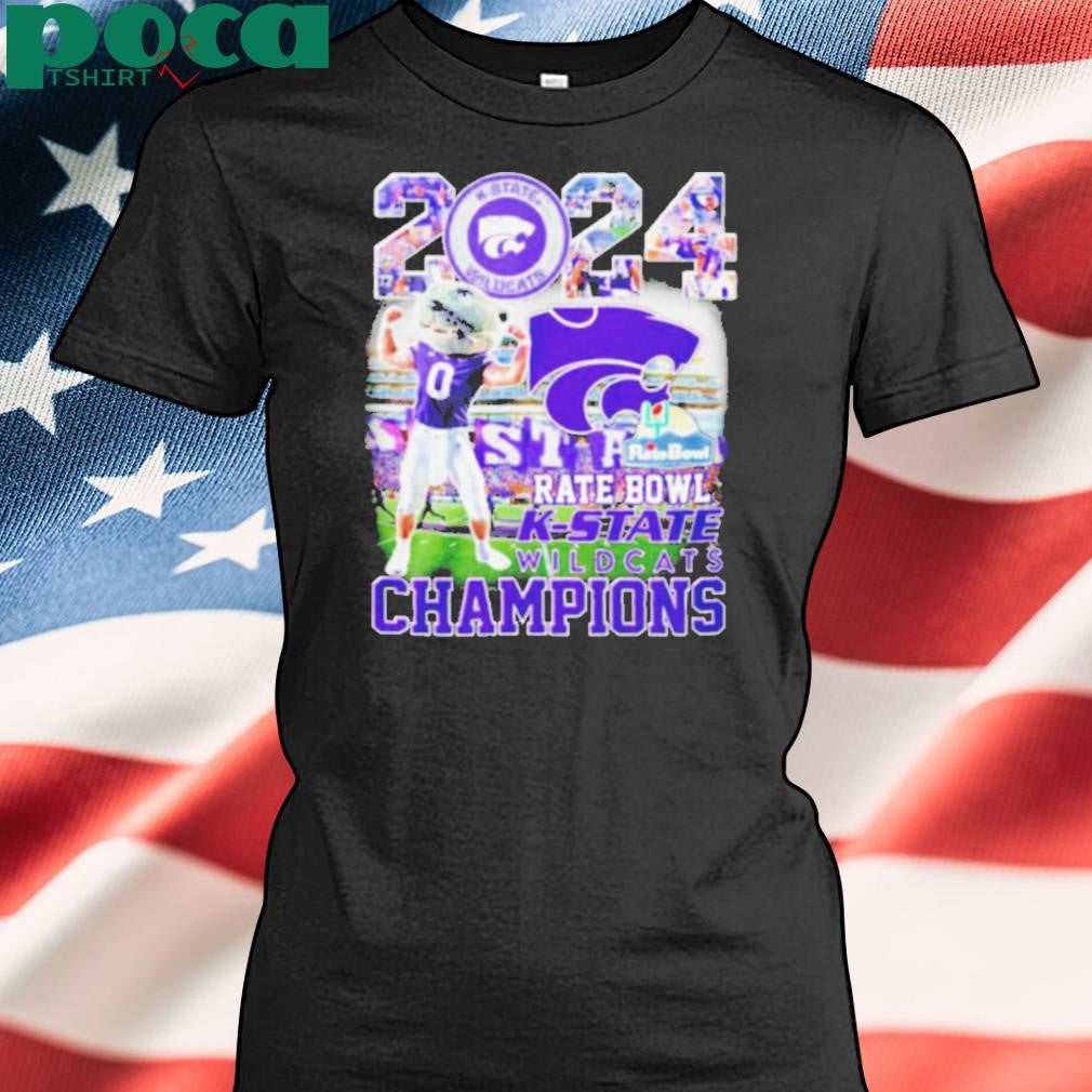 K State Wildcats Rate Bowl Champions 2024 mascot shirt