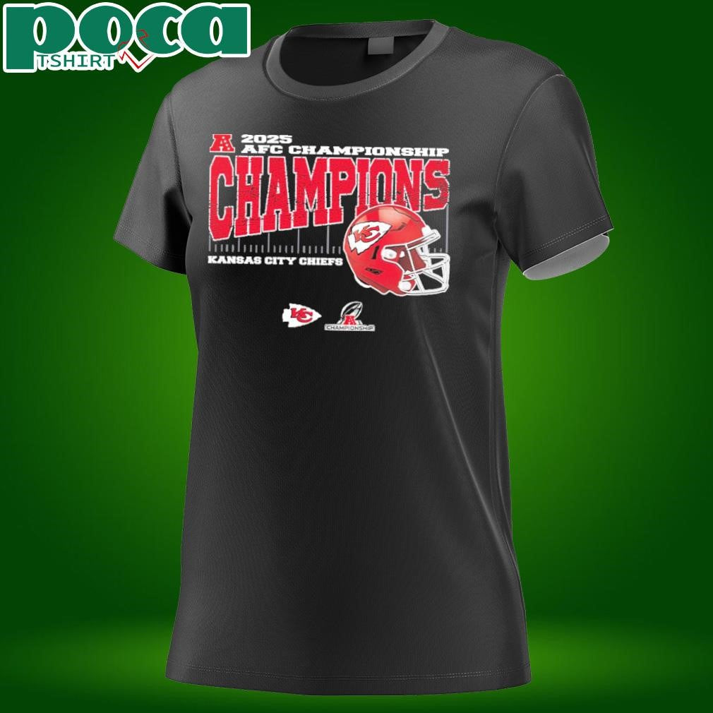 Kansas City Chiefs 2025 AFC Championship Conference Champions Vintage Style With Helmet Unisex T-Shirt