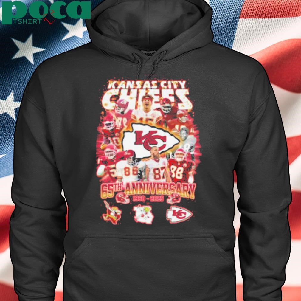 Kansas City Chiefs 65th Anniversary 1960 2025 Celebration T Shirt