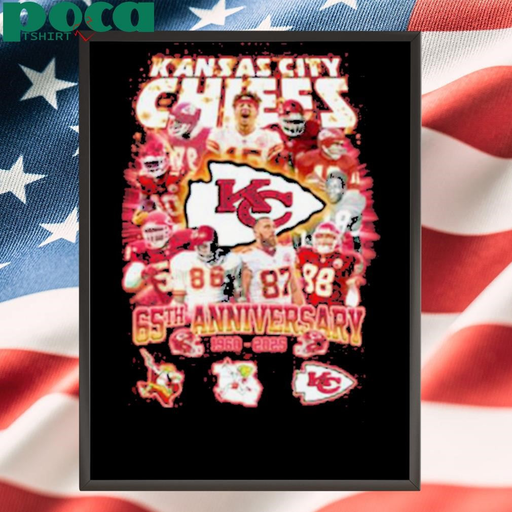 Kansas City Chiefs 65th Anniversary 1960 2025 Celebration T Shirt