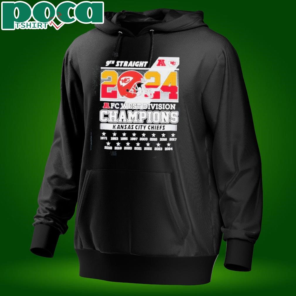 Kansas City Chiefs 9th straight AFC West Division Champions 2024 shirt