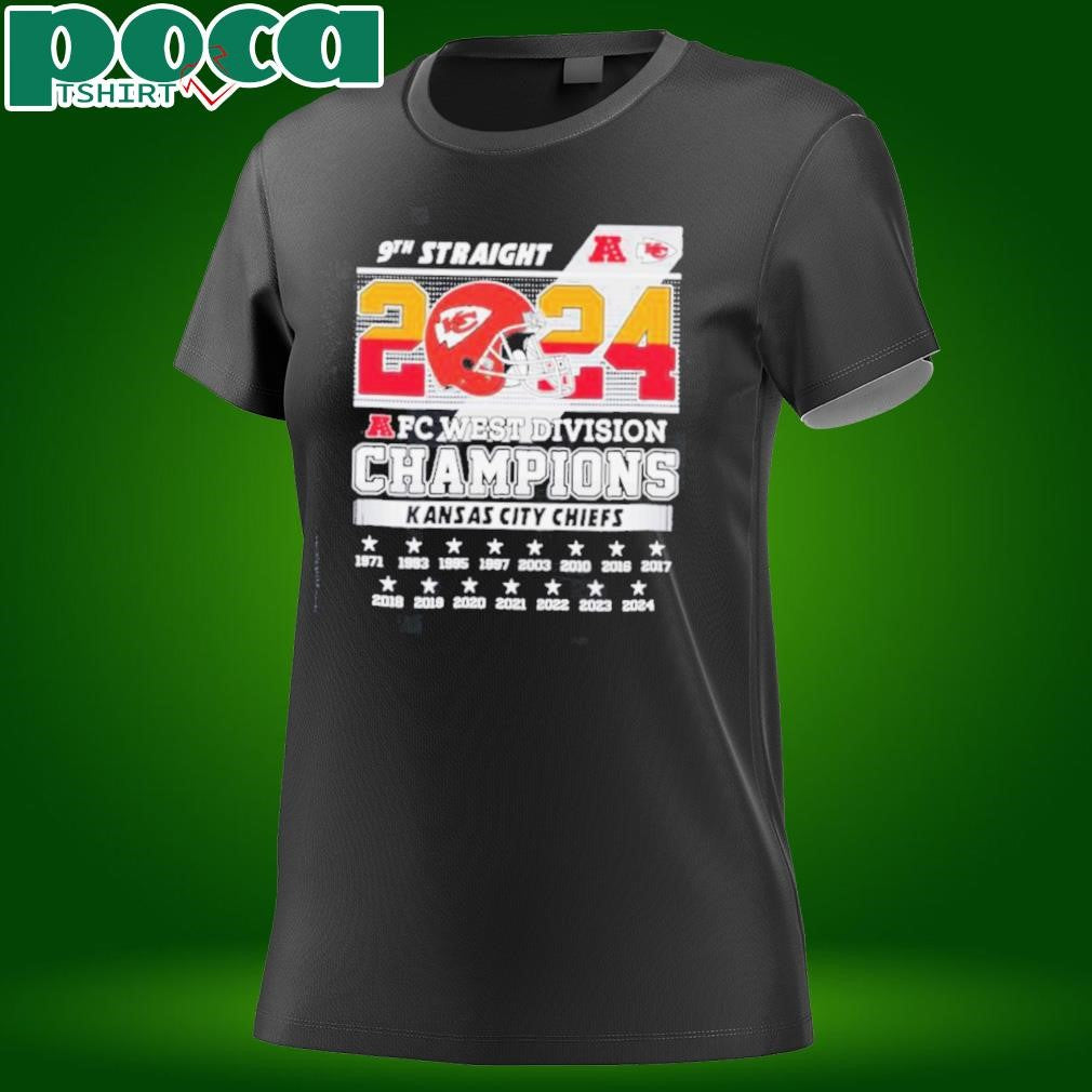 Kansas City Chiefs 9th straight AFC West Division Champions 2024 shirt