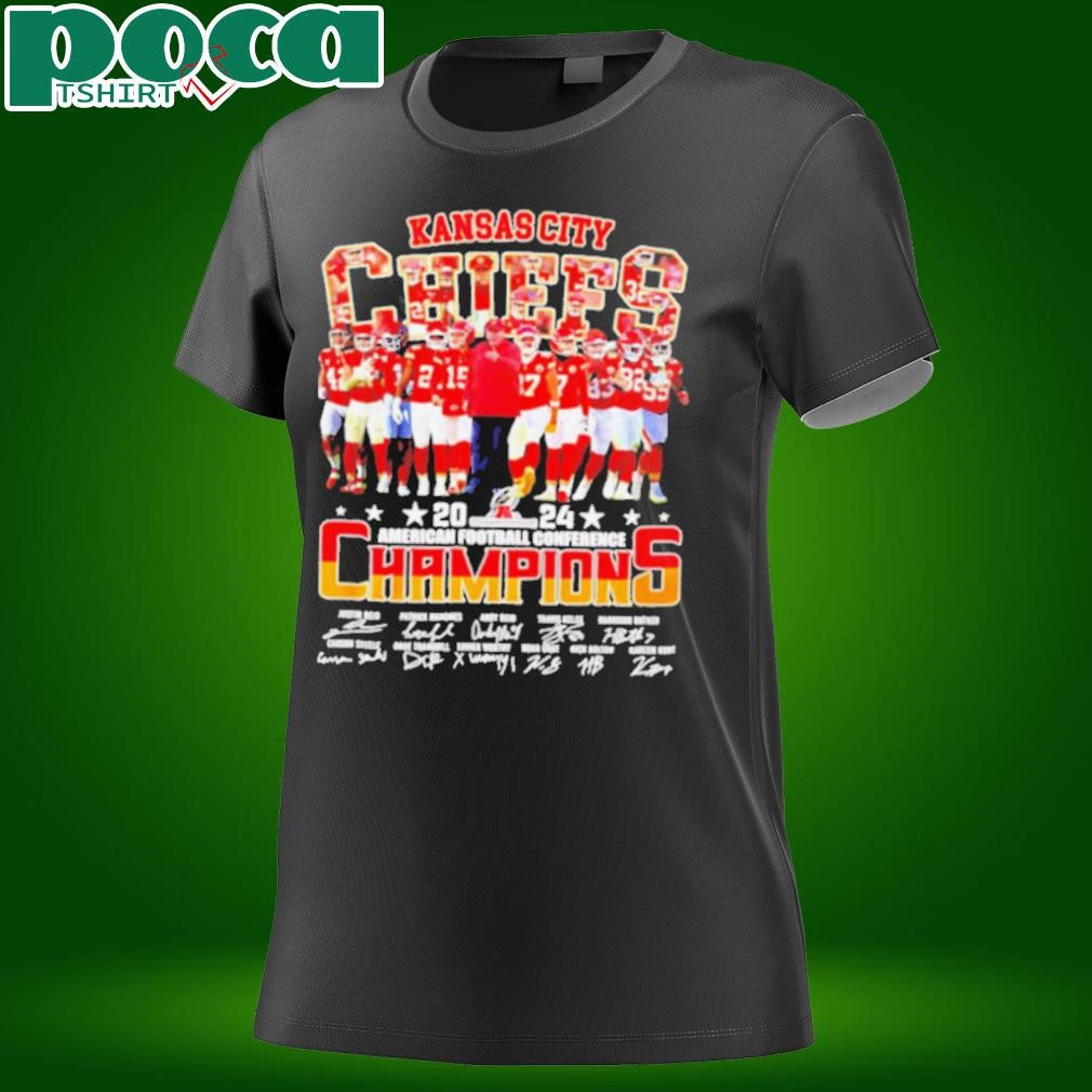 Kansas City Chiefs American football Conference Champions signatures shirt