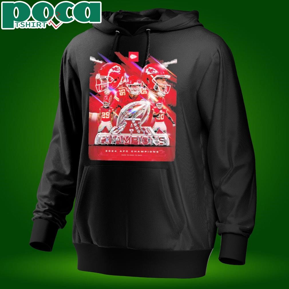 Kansas City Chiefs Back To Back To Back 2024 AFC Champions Three Years Running Unisex T-Shirt